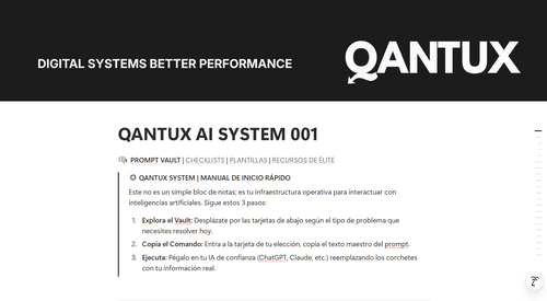 QANTUX SYSTEM 001 – Productividad con IA